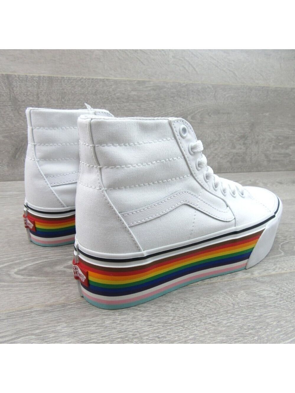 Vans SK8-HI Tapered Rainbow Pride Shoes Womens Size 7.5 NEW - Picture 7 of 15